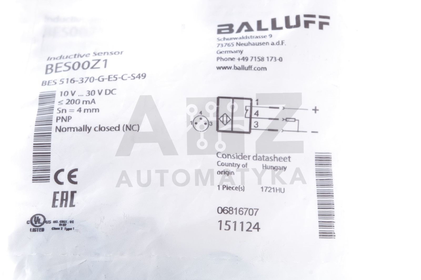 BES01FE (BES 516 346 H2 Y S4) Interruttori Di Prossimità Induttivi - Foto 5