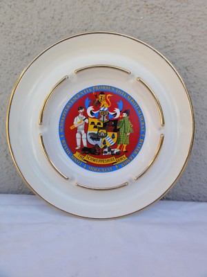 Schweppes Ginger Ale - Ceramic Ashtray - Vintage Soda Beverage - Coat Of Arms 