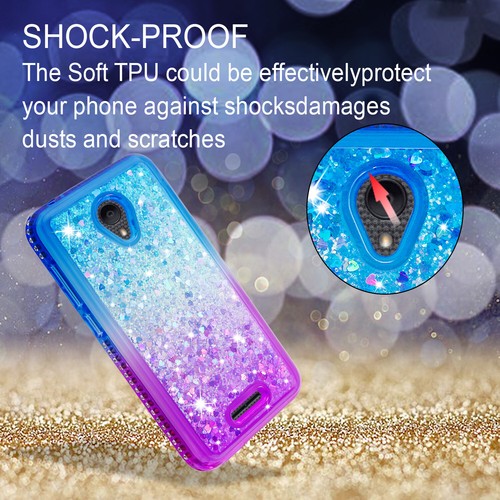 For Alcatel Verse Case Luxury Bling Sparkly Diamond Liquid Glitter Girl/Women - Picture 10 of 26