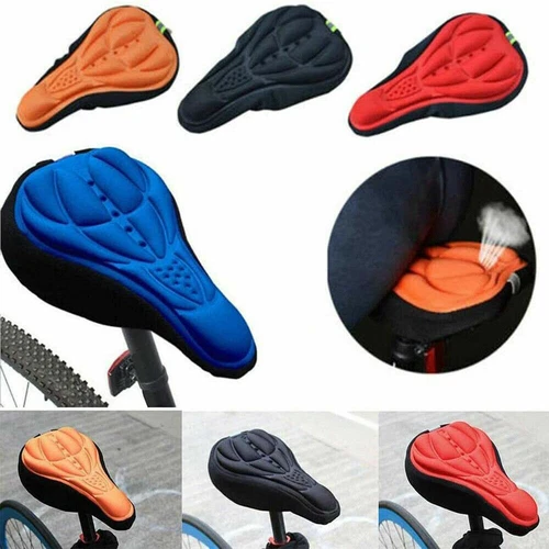 SELLE,Triangular slot--Housse de selle de vélo 3D souple, respirante