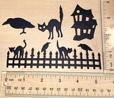   12 pc. HALLOWEEN    cardstock paper die cut embellishments   