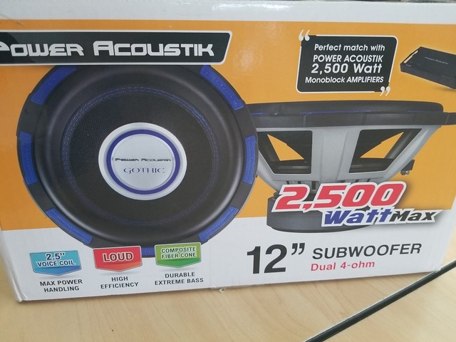 Power Acoustik Gw-124 2 500w Max 12in 