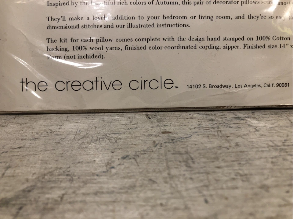 New Vintage Autumn Reflections Cross Stitch Pillow Kit The Creative Circle 405 - Image 4 of 4