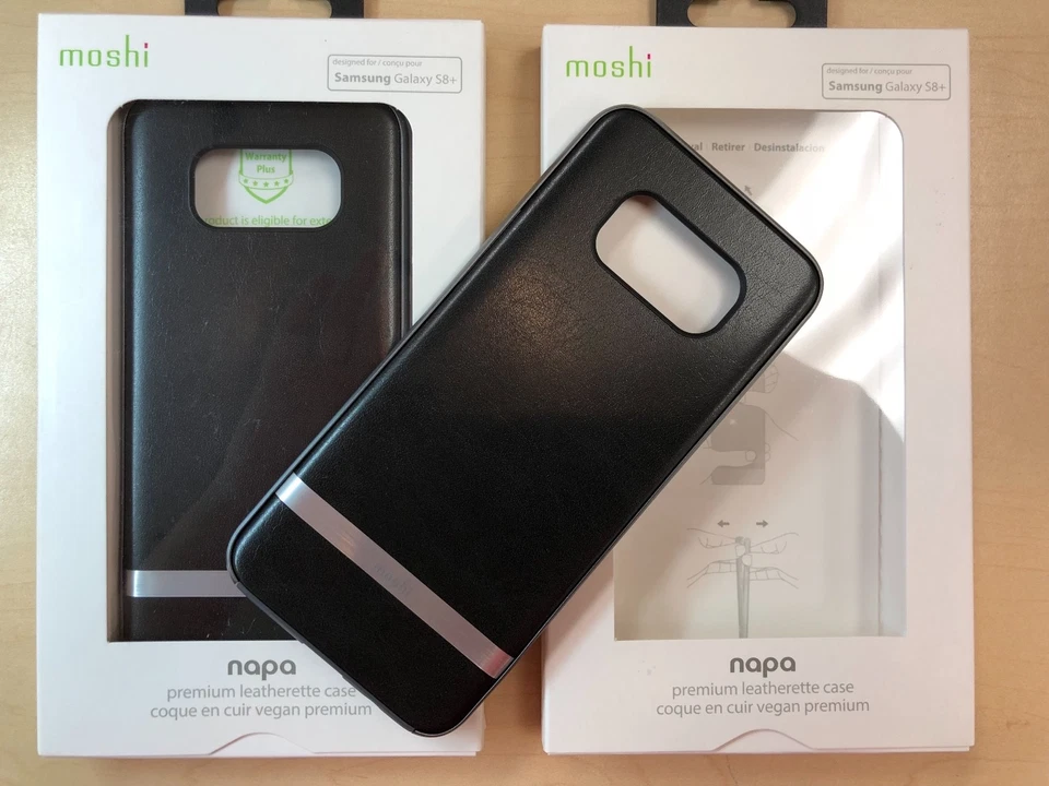 MOSHI Napa Vegan Leatherette Case for Samsung Galaxy S8+ Plus - Black - Image 4 of 4