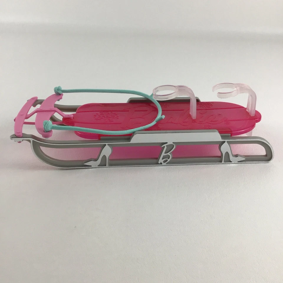 Barbie On The Go 雪橇 Toboggan 娃娃夹冬季配件 2013 美泰玩具 — 第 2/4 张图片