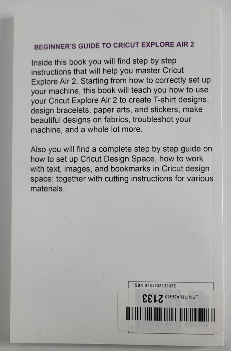 Cricut Design Cricut Air Explore Manual Beginner's Guide To Cricut