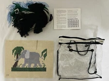 The Collection Needlepoint Elephant Starter Canvas NEW