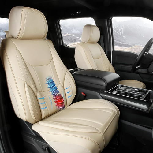 Custom Car Seat Covers for 2010-2014 F-150 Raptor, SVT Truck Front Seat Protecto
