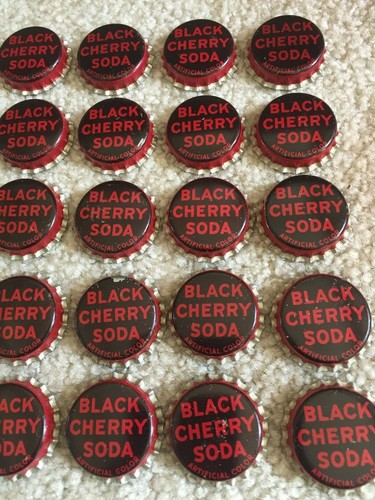 LOT of 50 Unused Black Cherry Soda Bottle Caps with Cork for| Beer Soda Crafts - Picture 4 of 5