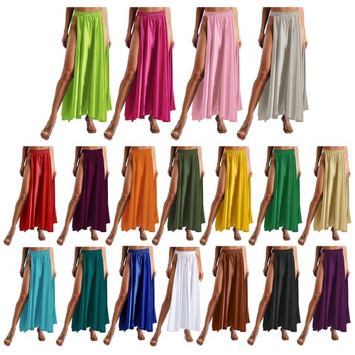 Women Maxi Elegant Dancewear Swing Skirt Elastic Waist Stage Contemporary Latin - Bild 4 von 189