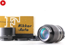 Nikon New Nikkor 135mm f3.5 Non-Ai MF Telephoto Lens From JAPAN [MINT w/ Hood]
