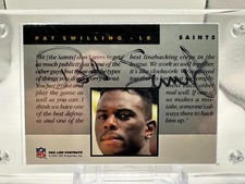 1992 Pro Line Portraits Auto Pat Swilling Auto Autograph