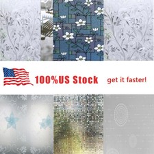 Waterproof Privacy Self Adhesive Bathroom Window Stickers Static Glass Film hot