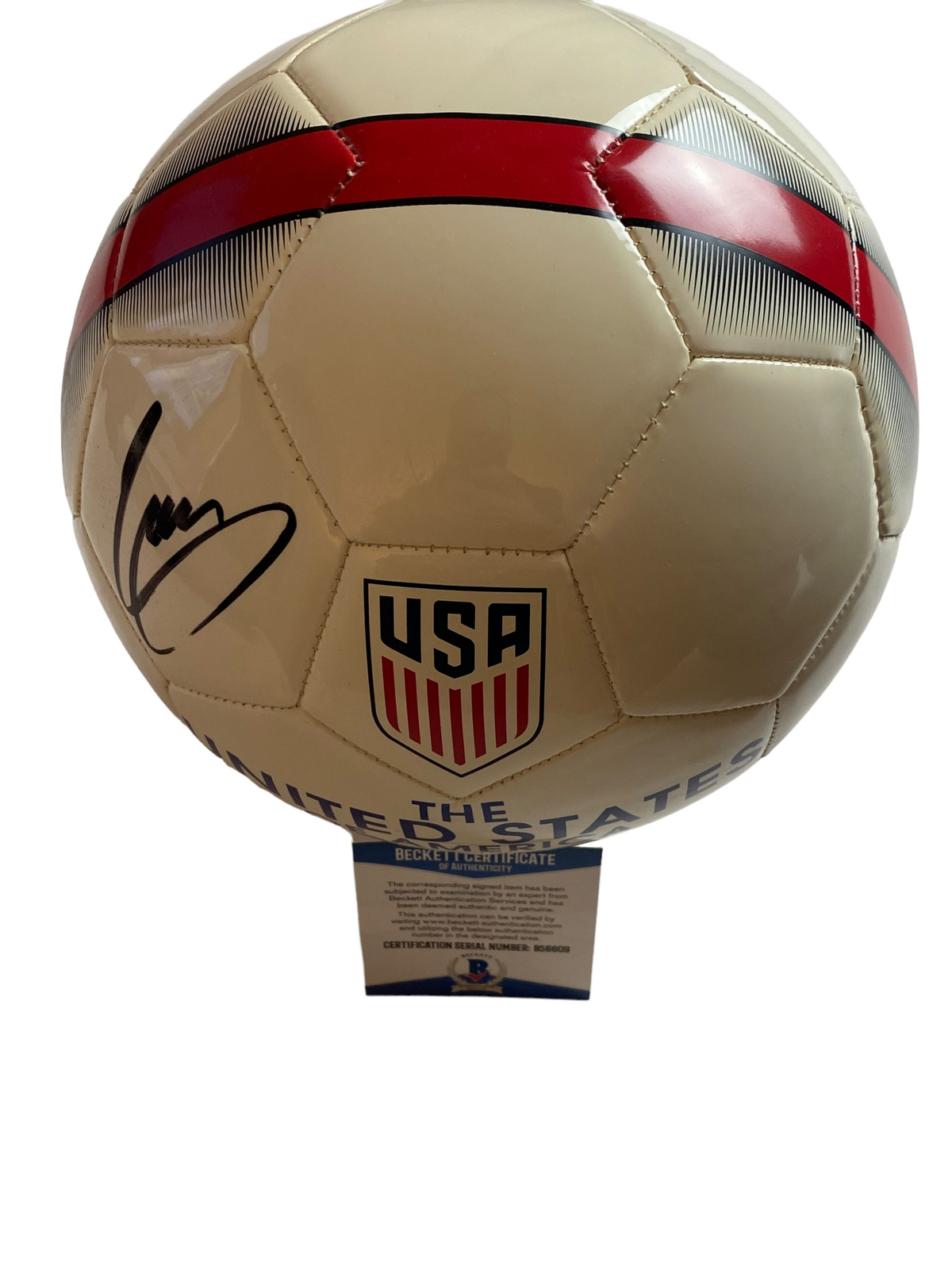 Chritian Pulisic Autographed Signed CHRISTIAN PULISIC USA SOCCER BALL BECKETT BAS COA B56609 UMNT WORLD CUP 