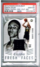 2014 Panini Excalibur Dante Exum Fresh Faces Die Cut Jersey PSA 10