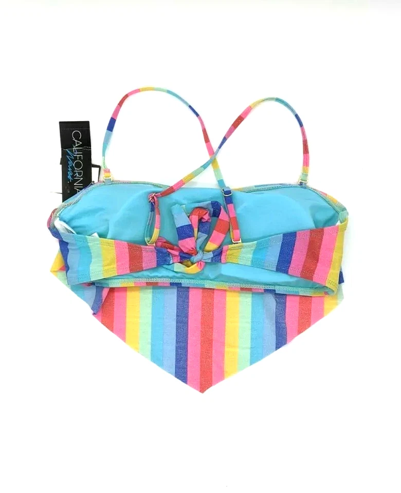 Top de bikini California Waves Rainbow talla XL Foto 2 de 4