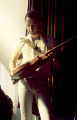 Eelco Gelling Dutch rock band Golden Earring stands guitar studio - Old Photo 1