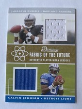 2007 Bowman Fabric of the Future #ed 17/25!! Calvin Johnson / Russell #FFD-RJ RC