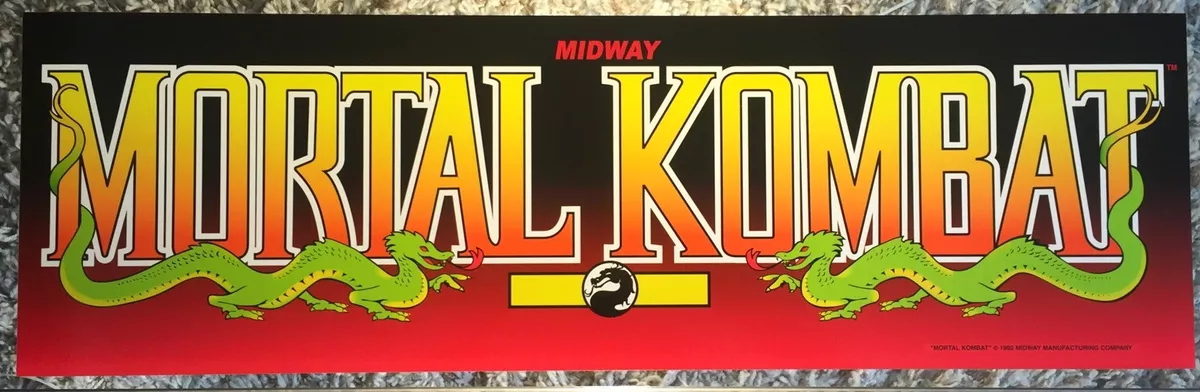 Mortal Kombat 4 Arcade Marquee - 26 x 8 - Arcade Marquee Dot Com