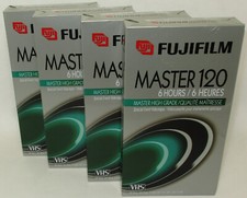 LOT OF 4 Fujifilm Master 120 VHS Tape 6 Hours Master High Grade Blank NEW Sealed