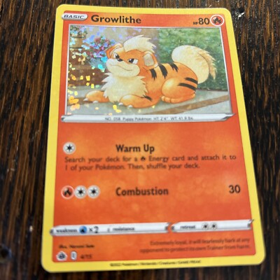 Growlithe Holo 4/15 McDonalds 2022 Match Battle Pokemon Card Mint NM | eBay