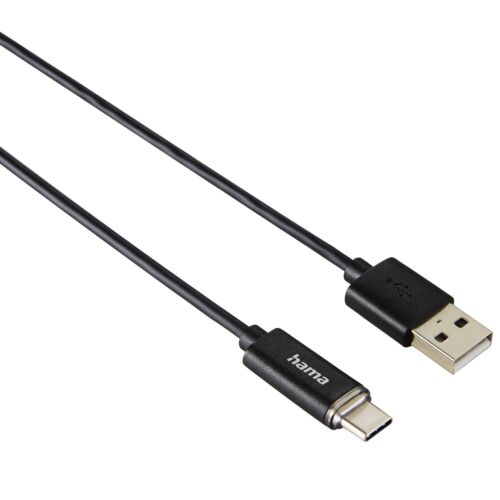 2x Hama USB-A auf USB-C Kabel LED Datenkabel Ladekabel Handy Smartphone Tablet - Bild 2 von 4
