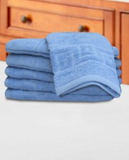 Pair of Superior Wash Mitts Face Cloth Glove 100% Cotton Flannel Scrub, Blue