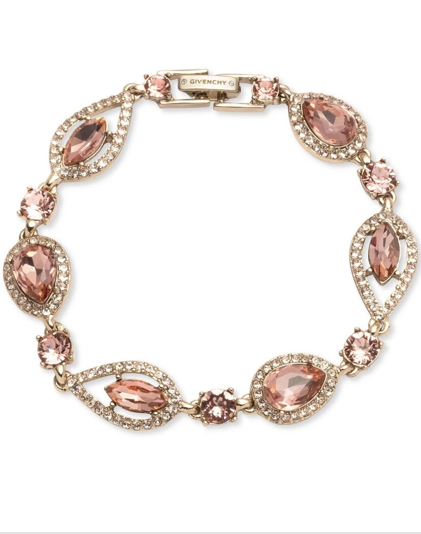 Bracciale flessibile Givenchy tono oro 7 1 4" Q168 $78