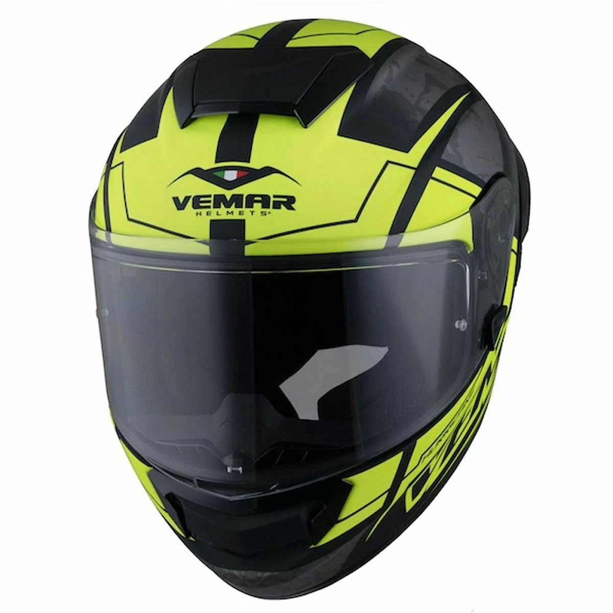 Vemar Hurricane Claw Motorcycle Full Face Helmet Matt Silver