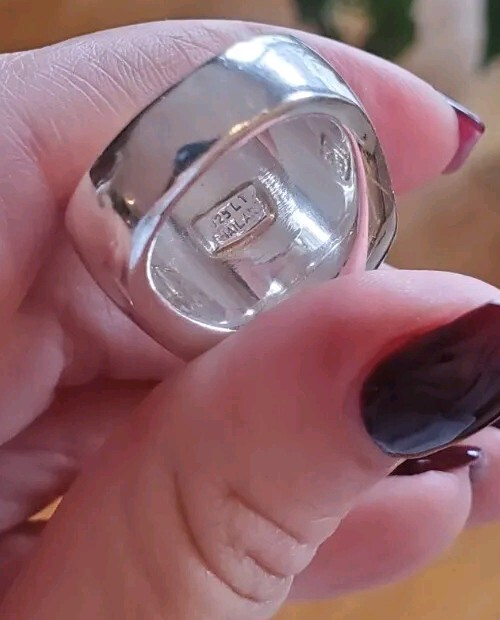 Sterling Silver 925 Square Large Statement Ring, … - image 9