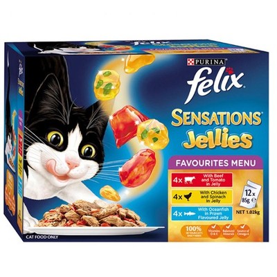 Felix Sensations Favourites Menu, 12 Pack - 85g