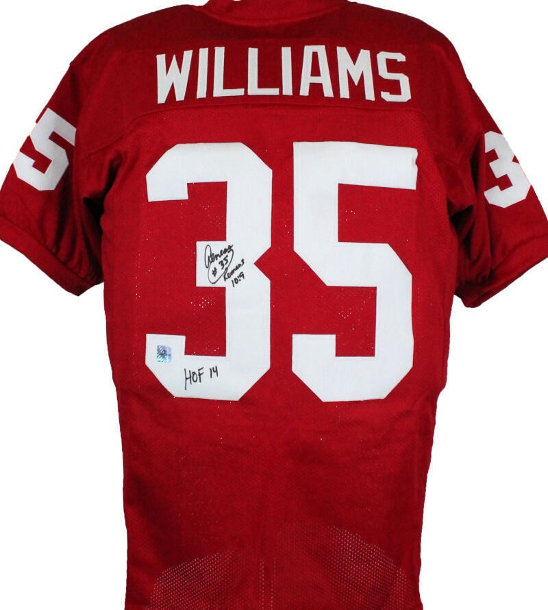 Aeneas Williams Autographed Signed Arizona Cardinals Dark Red Pro Style Jersey w/ HOF- The Jersey Source 