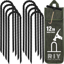 Trampoline Stakes Anchors High Wind Heavy Duty 12 in Ground Anchors