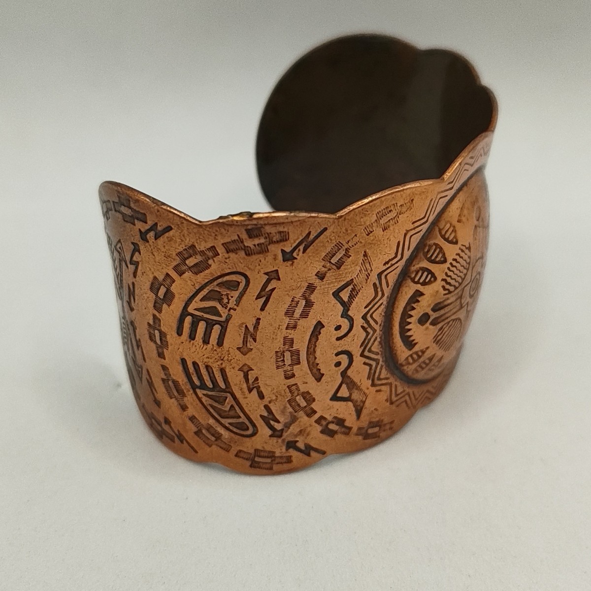 Vintage Solid Copper Wide Native Southwestern Wom… - image 2