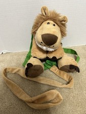 Animal Planet Lion Plush Backpack Toddler 14" Safety Harness Tail Leash Zipper
