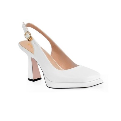 ANN CREEK Women's Platform Slingback High Heels Ladies Square Toe Pump Shoes