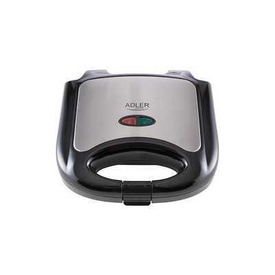 Adler Sandwichmaker AD 3015 Sandwichtoaster 750 W Edelstahl Schwarz Design