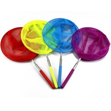 4 Pack Kids Telescopic Butterfly Net Colorful Insect Bug Net for Catching But