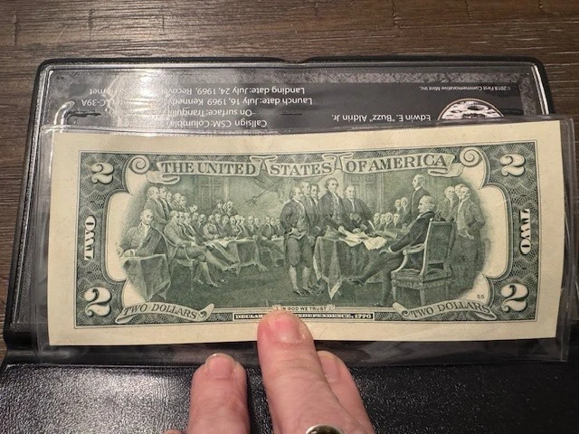 Apollo 11 50th Anniversary $2 Dollar Bill in Folder - Image 4 of 4