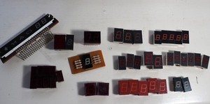 Mixed Lot 48 Used LED OPTO NUMERIC DISPLAY SEGMENTS: HP TI MAN KNIGHBRIGHT FND