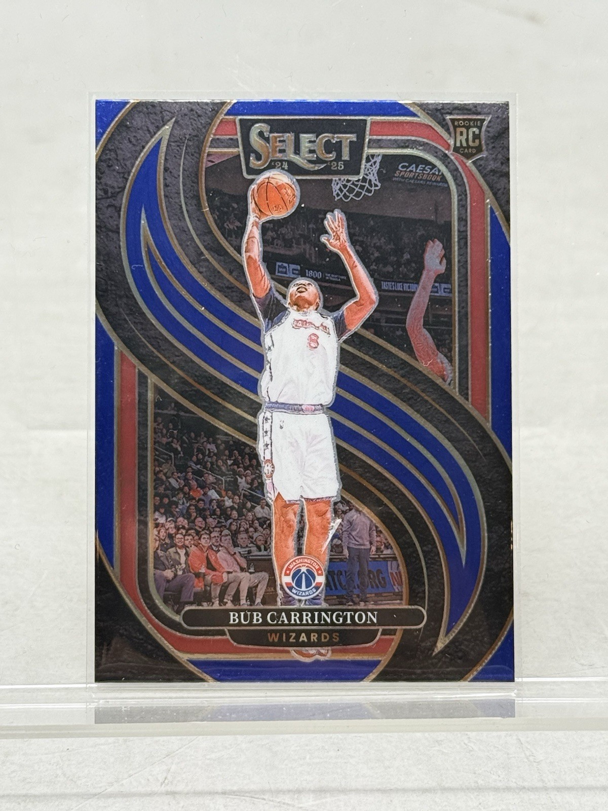 2024-25 Panini Select - Premier Level Bub Carrington #197 Blue Prizm (RC)
