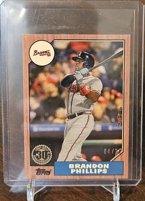 2017 Topps Mini Update Series 1987 Design Red /25 Brandon Phillips #US87-9