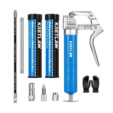 Mini Grease Gun (3000PSI) with Double 3oz Cartridge Grease and 12'' Flex Hose...