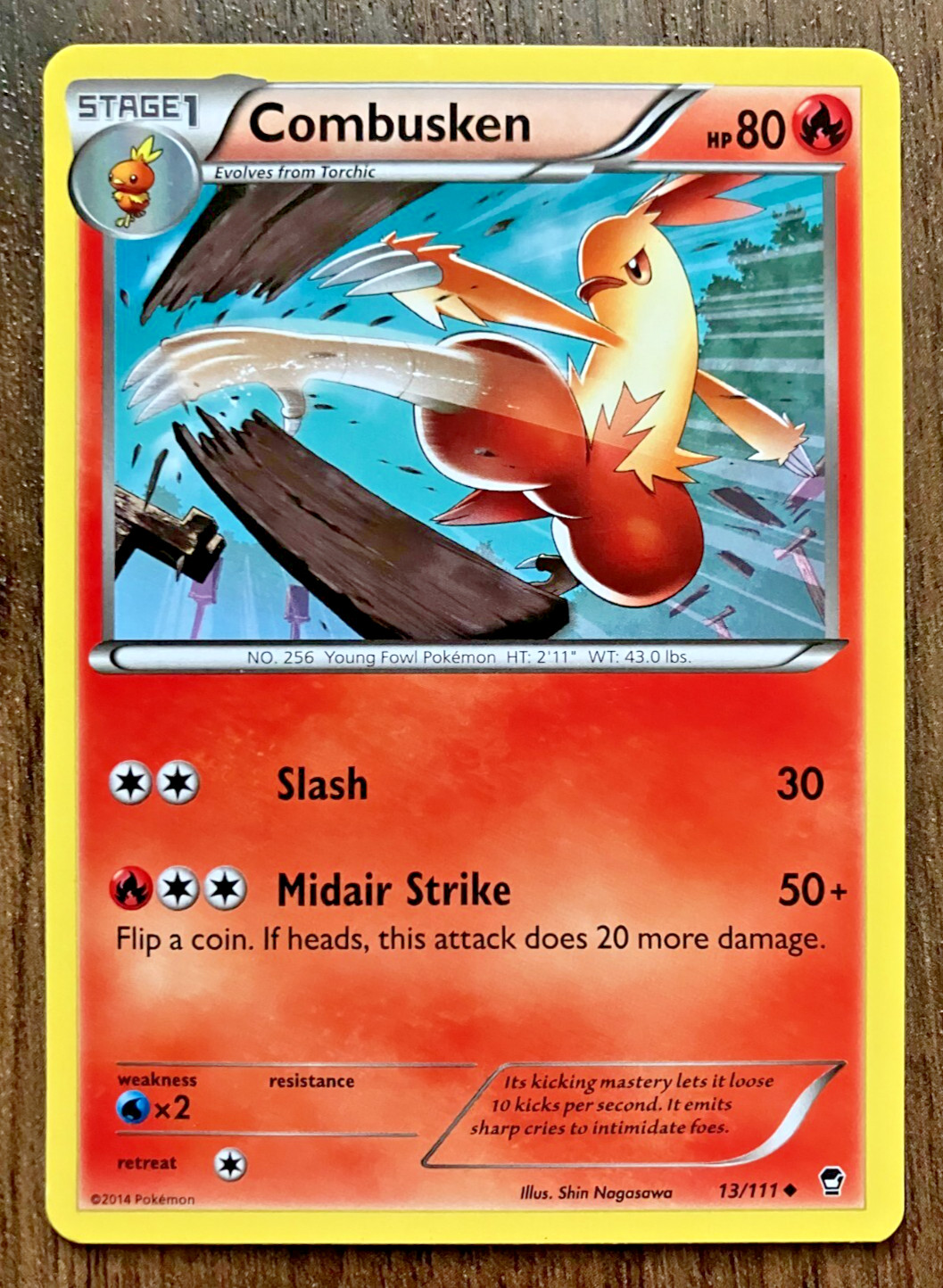 Combusken 13/111 - 2014 Pokemon Furious Fists Uncommon Card - CLEAN  NM
