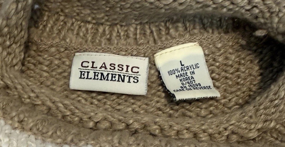 Classic Elements Pullover Tunic Sweater L Ivory B… - image 5