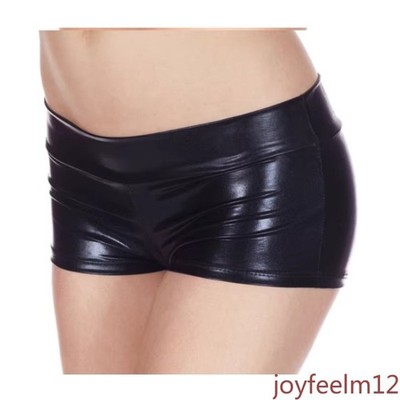 Bar Dance Performance Base Shorts Versatile Slimming Outerwear Leather Shorts PU