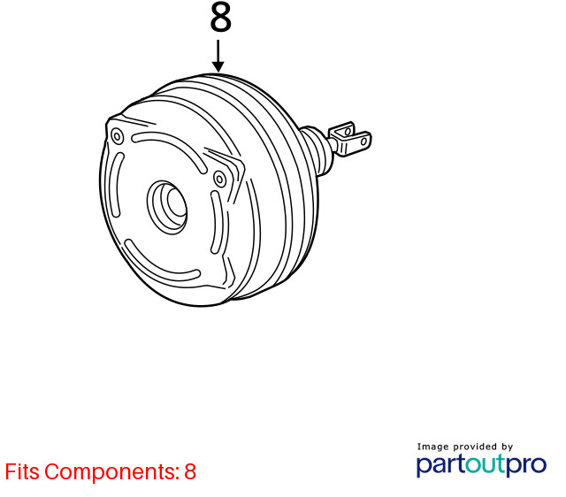 2014-2019 BMW I8 OEM POWER BRAKE BOOSTER ASSEMBLY W/ RESERVOIR 296866744