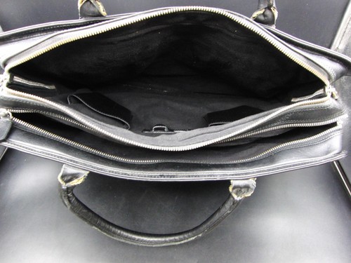 Luxury Designer Dunhill Black Leather Business Bag Briefcase Double Zipper - Picture 9 of 9