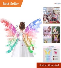 Electric Fairy Wings for Girls Light Up Butterfly Costume for Party and Hallo...
