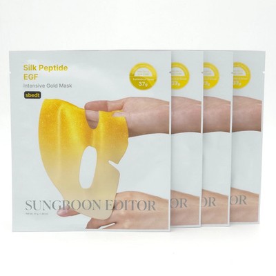 SUNGBOON EDITOR Silk Peptide EGF Intensive Gold Mask 37g x 4 Sheets K-Beauty